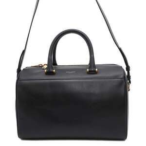 Saint Laurent Paris Duffle Handbag Polar Leather Black Shoulder Bag